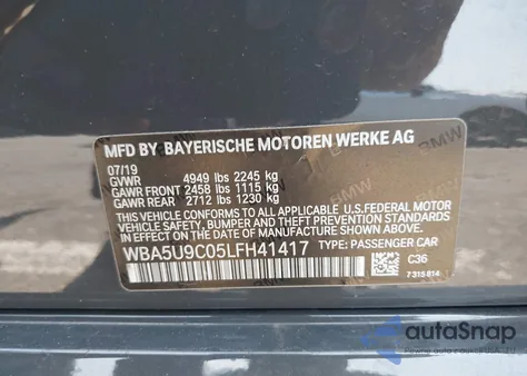 2020 BMW 3 Series M340I xDrive из США, поврежденный, VIN WBA5U9C05LFH41417